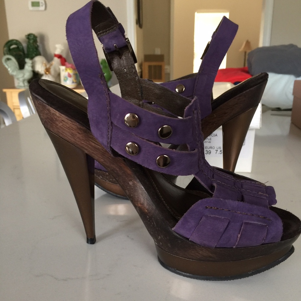 TopShop Purple Suede Gladiator Sandals/Never Worn